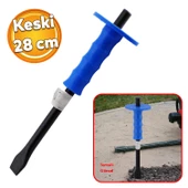 Murç Düz Uç Kırıcı Keski Beton Kaya Taş Maden Delici Hilti Ucu 28 cm - 1