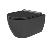 Turkuaz City Rimless Mat Antrasit Asma Klozet ve Yavaş Kapak - 1