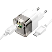 Coofbe Şarj Akım Koruma QC3.0+PD30W Şarj Başlığı Ve Type-C Şarj Kablosu Samsung Huawei Xiaomi Şarj Başlık - 5