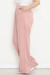 Şerit Detaylı Salaş Pantolon Pudra - 20794.683. thumbnail 3