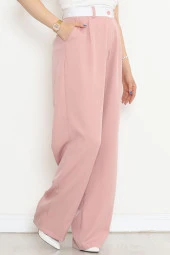Şerit Detaylı Salaş Pantolon Pudra - 20794.683. thumbnail 5