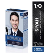 Neva Color Siyah Men Amonyaksız Krem Saç Boyası Seti 1/0 - 1