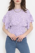 Büzgülü Bluz Mor - 2495.555. thumbnail 1