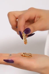 Sarmal Küpe Gold - 17229.1806. - 3