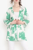 Desenli Kimono Yeşil - 17725.1247. - 4