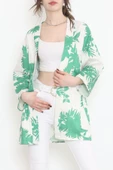 Desenli Kimono Yeşil - 17725.1247. - 3