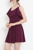 İp Askılı Crep Elbise Mor - 581815.1592. - 3