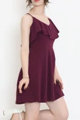 İp Askılı Crep Elbise Mor - 581815.1592. - 5