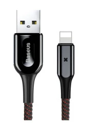 X-Type Serisi 2A iPhone Lightning Kopmaya Dayanıklı Data Şarj Kablosu 1 Metre Siyah - 2