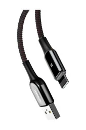 X-Type Serisi 2A iPhone Lightning Kopmaya Dayanıklı Data Şarj Kablosu 1 Metre Siyah - 3