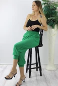 Krinkıl Paça Pensli Pantolon Yeşil - 130.265 - 2