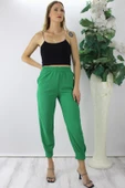 Krinkıl Paça Pensli Pantolon Yeşil - 130.265 - 1