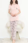 Düğmeli Pijama Takımı Somonlaci - 704.1287. - 5