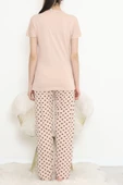 Düğmeli Pijama Takımı Bej - 704.1287. - 3