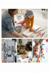 Eskiz Defteri A5 Spralli 50 Yaprak 1 Adet 100 gr 148x210 mm Sketch Book Üstten Açılmalı Ezkiz Defteri - 5