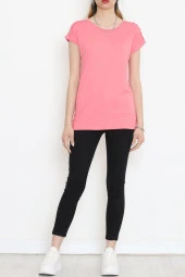 Omuz Dantelli Bluz Pembe - 18151.599. - 2