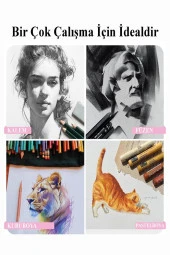 Eskiz Defteri A4 Spralli 50 Yaprak 1 Adet 100 gr 210x297 mm Sketch Book Üstten Açılmalı Ezkiz Defteri - 4