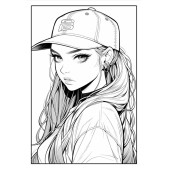 Şapkalı Anime KIZ Boyama Kitap Seti (2 Kitap) - 5