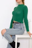 Yarım Balıkçı Crop Triko Yeşil - 885.1319. - 3