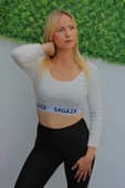 Bel Lastikli Uzun Kol Ekru Body - 136.665. thumbnail 1