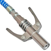 Çift Mandallı Gres Tabancası Pompa Ucu 10000PSI Gres memesi Yağ Pompası Şırınga Yağlayıcı Kuplörü -Hortumlu - 1