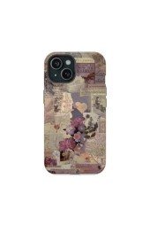 Samsung Galaxy S23 Uyumlu Silikon Kılıf -  Çiçekler Kolaj - 1