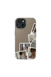 Kişiye Özel iPhone 15 Plus Uyumlu Silikon Kılıf - Kolaj 7 - 1