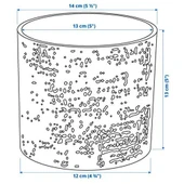 IKEA Chıafrön 12 Cm Stoneware Dekoratif Beyaz Saksı - 4