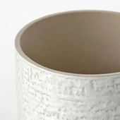 IKEA Chıafrön 12 Cm Stoneware Dekoratif Beyaz Saksı - 3