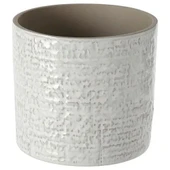 IKEA Chıafrön 12 Cm Stoneware Dekoratif Beyaz Saksı - 1