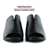 Erkan Saçmacı Valery Siyah Hakiki Deri Terlik - 4