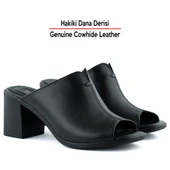 Erkan Saçmacı Valery Siyah Hakiki Deri Terlik - 3