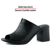 Erkan Saçmacı Valery Siyah Hakiki Deri Terlik - 7