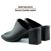 Erkan Saçmacı Valery Siyah Hakiki Deri Terlik - 5