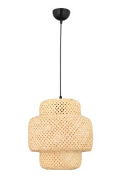 İstanbul Avize Rattan 30 cm Avize Bambu,İskandinav,Bohem,Modern Aydınlatma - 2