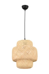 İstanbul Avize Rattan 30 cm Avize Bambu,İskandinav,Bohem,Modern Aydınlatma - 3