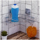 Tekno Tel EF-250 Yapışkanlı Tek Katlı Köşelik Banyo Rafı Krom - 4