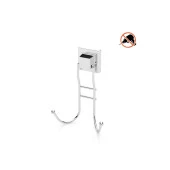 Tekno Tel EF-236 Yapışkanlı Banyo 2 li Askı Bornozluk Krom - 1