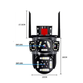 Çift Kameralı O-kam Pro Uygulamalı 6mp PTZ ip Wifi Güvenlik Kamerası - 4