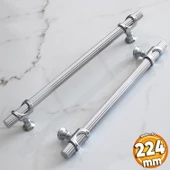 Arsin Krom Metal Kulp 224 mm-22.4 cm Mobilya Mutfak Çekmece Dolap Dolabı Kapak Kulpları Kulbu Kulpu - 1