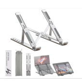 QASUL Alüminyum Portatif Laptop ve Tablet Standı 6 Kademeli   Katlanabilir Ayarlı Dizüstü Laptop Standı - 4
