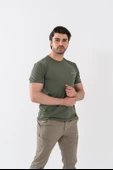 Combat Tactical Outdoor Tişört Günlük Sıfır Yaka Sporcu Erkek Tişörtü T-Shirf -  807 SJY thumbnail 2
