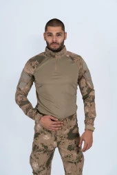 Combat Tactical Outdoor Jandarma Gömlek Uzun Kol Kamuflaj Gömlek - 401 - 3