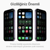 iPhone 15 Pro Kolay Uygulama Aparatlı 5D Magic Box Hayalet Privacy Cam Ekran Koruyucu - 3