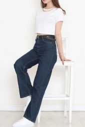 Zincirli Crop Tişört Beyaz - 673.1247. - 3