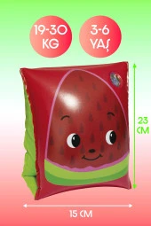 Meyve Desenli Çocuk Yüzme Kolluk 3-6 Yaş 19-30 kg Şişme Deniz Havuz Yüzücü Kolluk Yüzme Kolluğu - 2