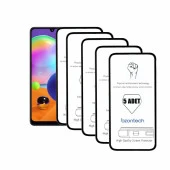 Bzontech Samsung Galaxy A31 ile Uyumlu Ekran Koruyucu Tam Kaplayan 5li Set - 1
