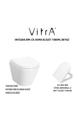 Vitra Integra Rim-Ex Asma Klozet 7041L003-0090, Vitra Universal 2 Soft Klozet Kapağı 121-003-909 - 3
