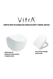 Vitra Sento Rim-Ex Asma Klozet 7748B003-0559, Sentro Soft Klozet Kapağı 86-003-009 thumbnail 4