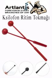 Ksilofon Tokmağı 1 Çift Kırmızı 1 Paket Ritim Çubuğu Plastik - 1